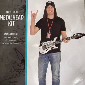 Old School MetalHead Adult Costume Kit! New!